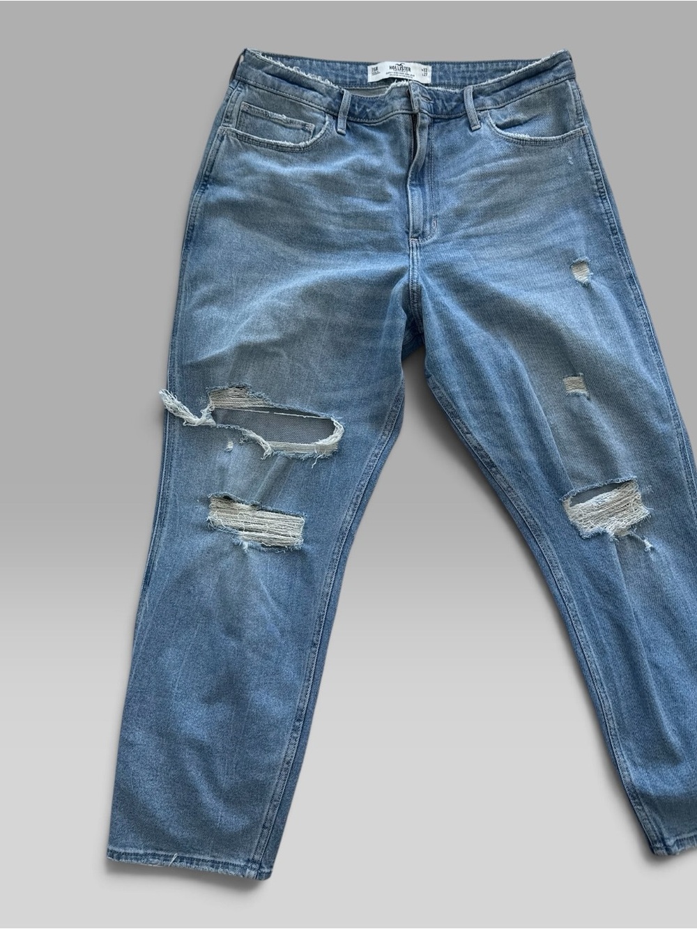 Hollister Women's High Rise Distressed Mom Jeans - Picture 3 of 8